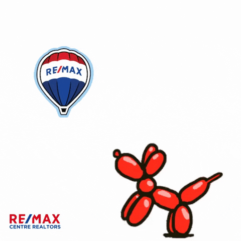 Dog Balloon GIF by REMAXCentreRealtors