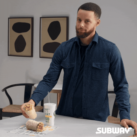 Munching Stephen Curry GIF by SUBWAY