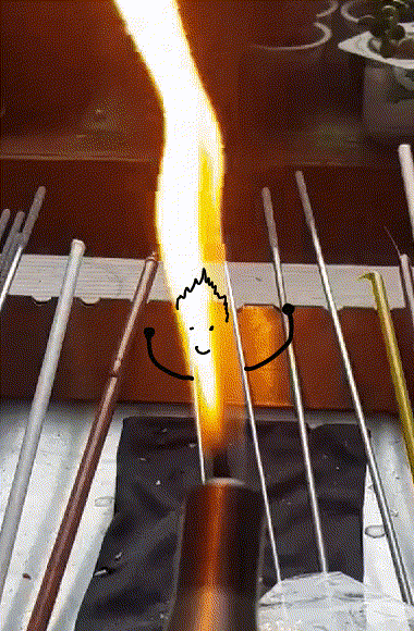 scarpyro happy fire muscle flame GIF