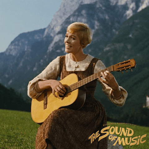 Julie Andrews Music Notes GIF by The Rodgers & Hammerstein Organization