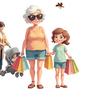 Grandmother Granddaughter Sticker