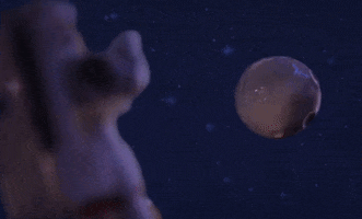 Outer Space Moon GIF by Zora Kovac