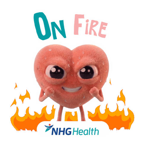On Fire Sticker by NHG Health