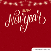 Happy New Year Celebration GIF by sendwishonline.com