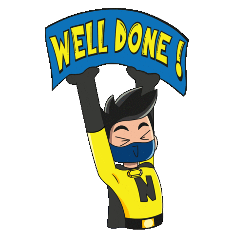 Well Done Superhero Sticker by Neutrovis