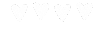 White Heart Hearts Sticker