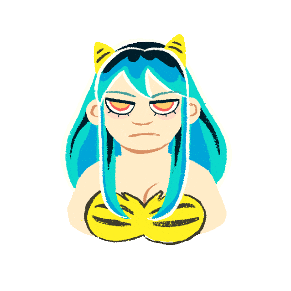 Angry Urusei Yatsura Sticker