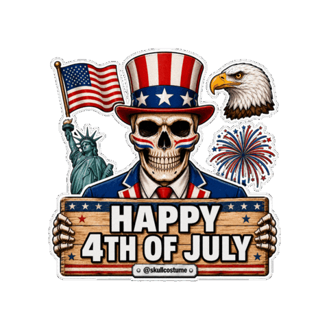 Independence Day Halloween Sticker