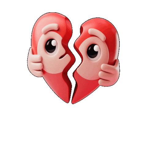Broken Heart Love Sticker by Seorang Zaki