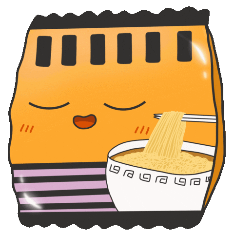 Happy Instant Noodle Sticker by The Forest Mori