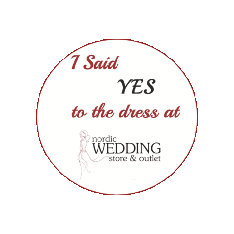 I Said Yes Wedding Sticker by NordicWeddingStore&Outlet