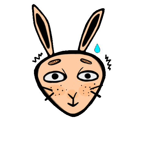 Nervous Bunny Sticker by Creative Technology & Design at FIT