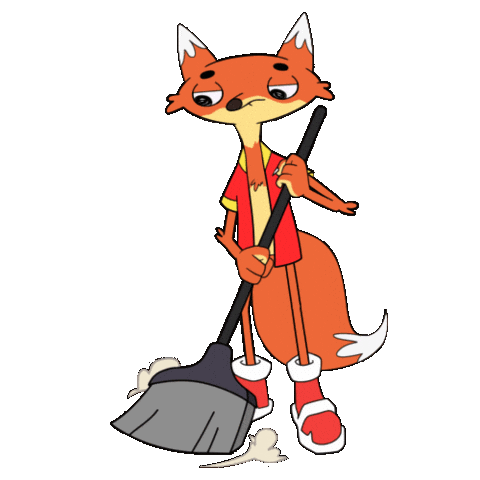 Fox Cleaning Sticker