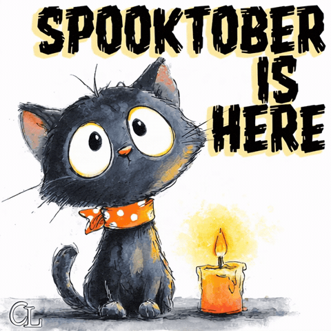 Black Cat Halloween GIF