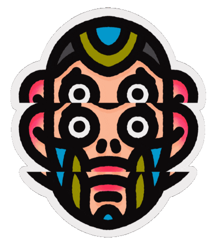 Face Tripping Sticker by Miscfit
