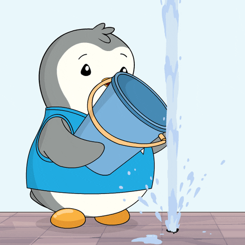 Water Leaking GIF by Pudgy Penguins