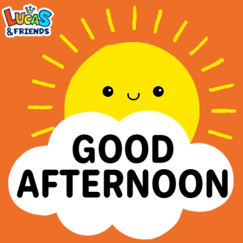 Good Afternoon Sun GIF by Lucas and Friends by RV AppStudios