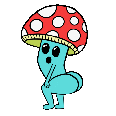 Mushroom Magic Twerk Sticker by Mo Art Mo Problemz
