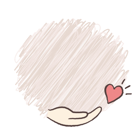 Heart Hand Sticker by takaramono