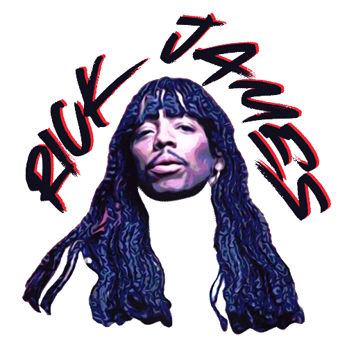 Rick James Dreads Sticker by Hipgnosis Songs