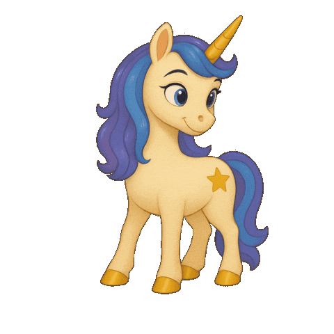 Unicorn Rosalie Sticker by Garry Ocean