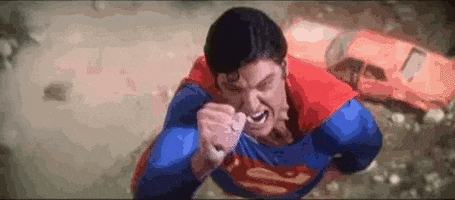 angry superman GIF