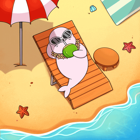 Relaxed Summer GIF by Sappy Seals