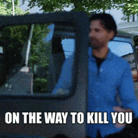 Im Gonna Kill You On The Way GIF by The official GIPHY Page for Davis Schulz