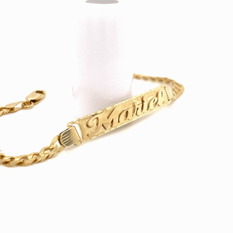 RM Personalized 18K Gold Marina/Mariner Link ID Baby Name Bracelet Custom  Bracelets for Kids Id Protection Bracelet Baptism for Girls- Boys -6 Inches  - Walmart.com
