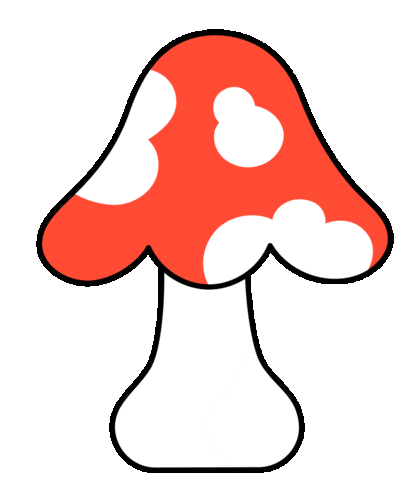 Amanita Muscaria Autumn Sticker by Emily Redfearn