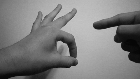 black and white hands GIF