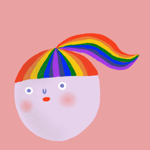 Happy Rainbow GIF by curly_mads