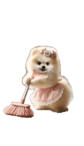 犬 Pom Sticker