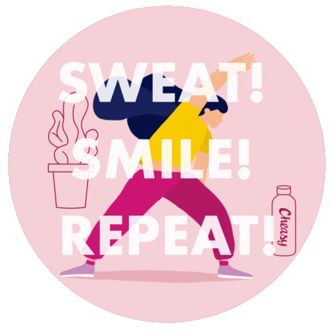 Workout Sweat Sticker by Arla Foods