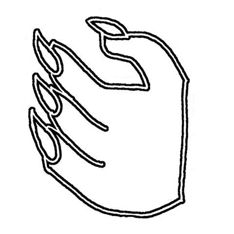 Giftige Finger Sticker by Soybot