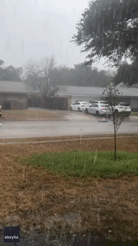 'Tropical Storm Fun': Child Celebrates Birthday Tubing Down Flooded Texas Road