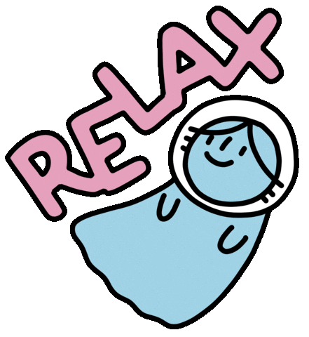 Relaxed Mental Health Sticker by Timothy Winchester