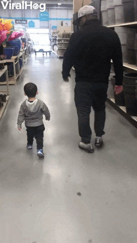 Little Boy Practices Walking Like Dad GIF by ViralHog