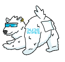 Shake It Bear Sticker by DUDE Wipes