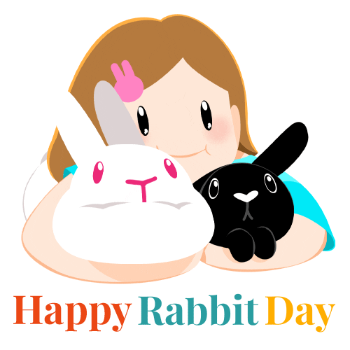 Bunny Love Sticker by rabbitomart