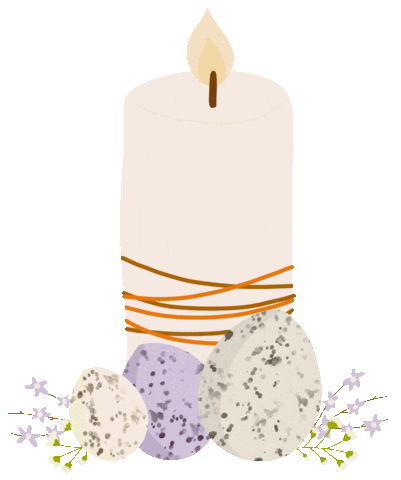 Easter Candle Sticker by hebjuliamme