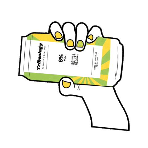 Happy Hand Sticker by Tribeology Cocktails