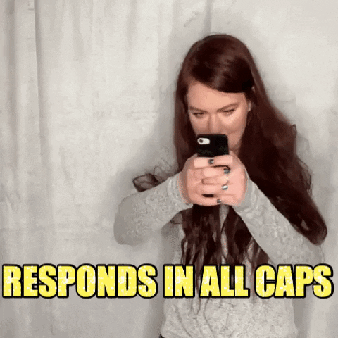 Responding All Caps GIF by Ryn Dean