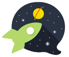 Rocket Galaxy Sticker