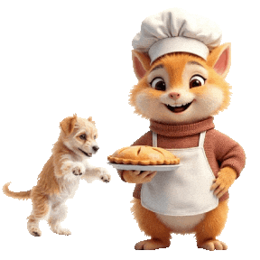 The Baker Hungry Dog Sticker