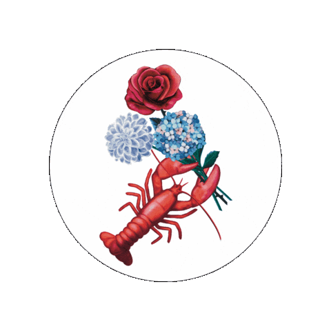 Flower Lobster Sticker