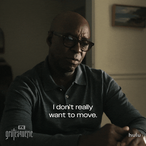 Person making a bold and confident statement saying 'I'm not leaving'