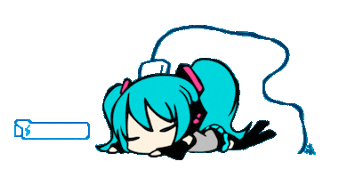 hatsune miku sleeping GIF