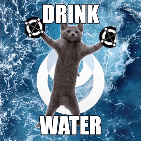 Cool Down Drink Water GIF by ElrondNetwork