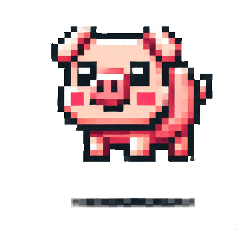 Pink Pig Sticker by Ivanovick Vudoyra